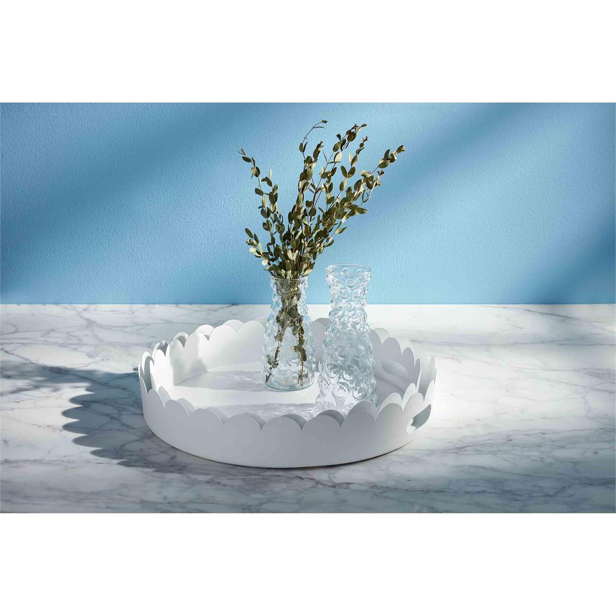 Hot Deal! Mud Pie Scalloped Metal Tray 2 - Piece Set