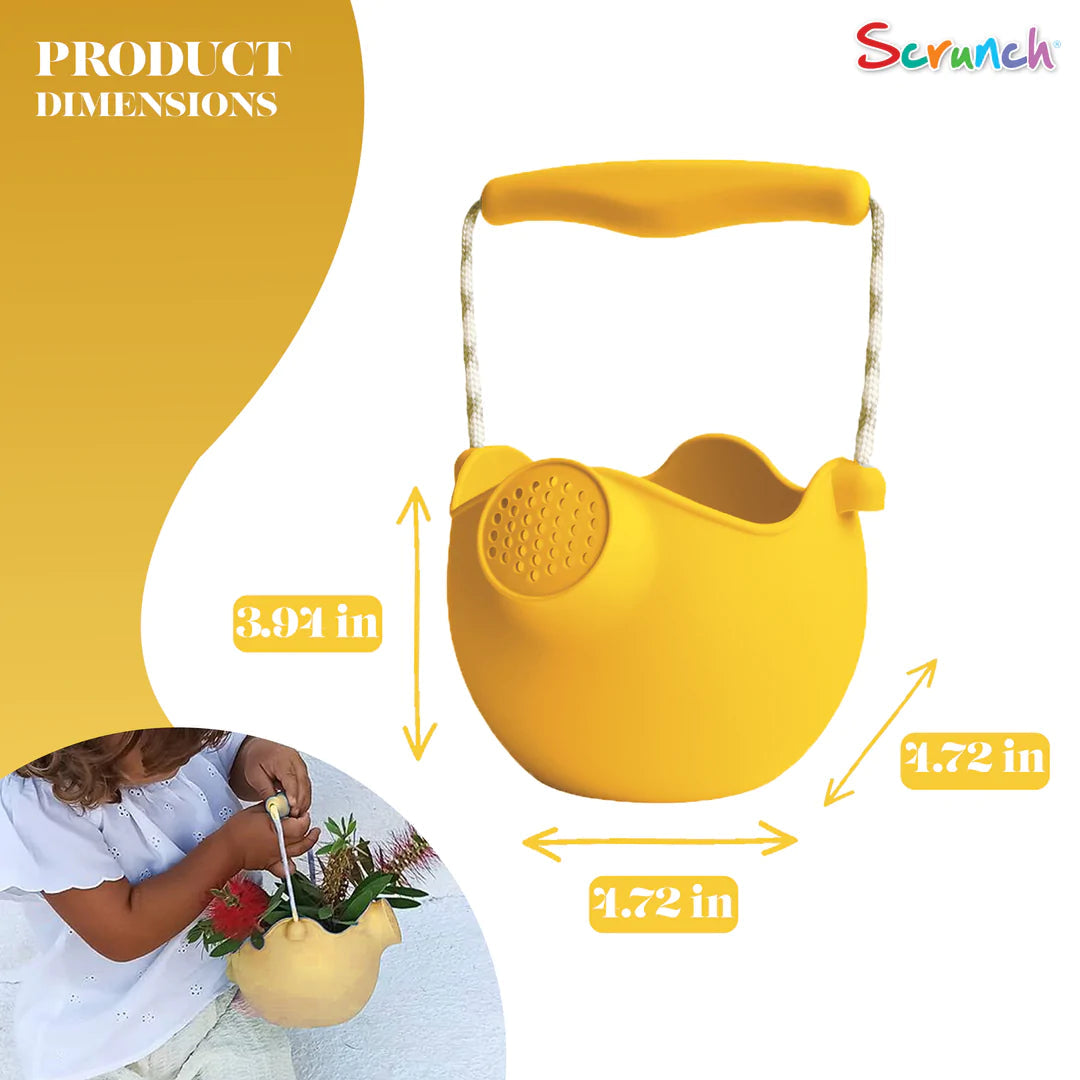 Mustard Scrunch Silicone Watering Can - Roll, Fold & Scrunch! Great Deal