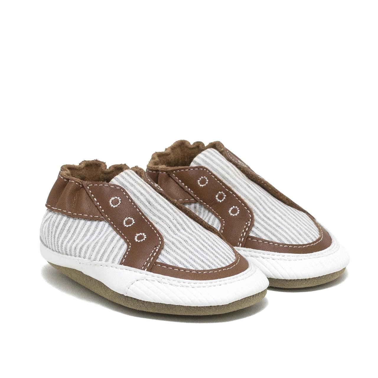 Robeez Grey Stylish Steve Soft-Sole Toddler Canvas Shoes
