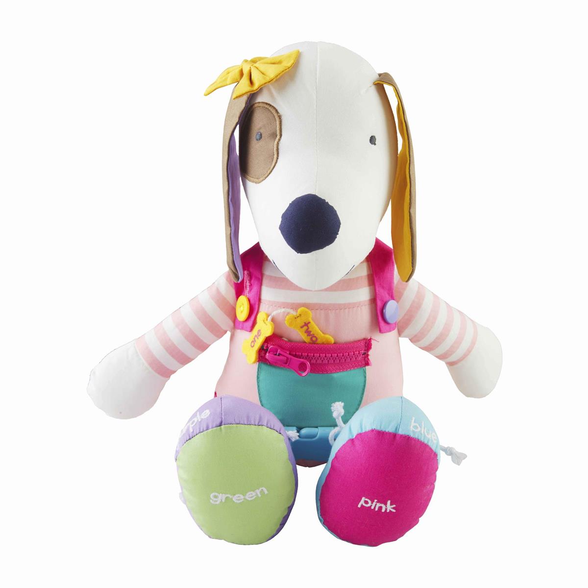 Pink Mud Pie Puppy Plush Learning Companion for Babies