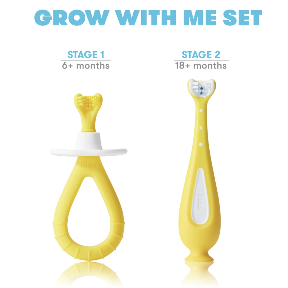 FridaBaby Dual-Stage Oral Care Training Toothbrush Set for Little Ones