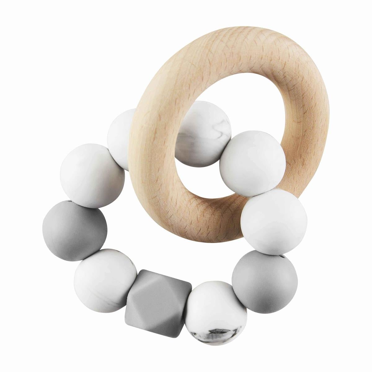 Mud Pie BPA - free Silicone and Wood Baby Teether