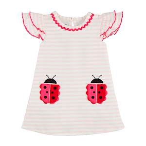 Hot Sale! Mud Pie Cotton - Spandex Ladybug T - Shirt Style Dress for Women
