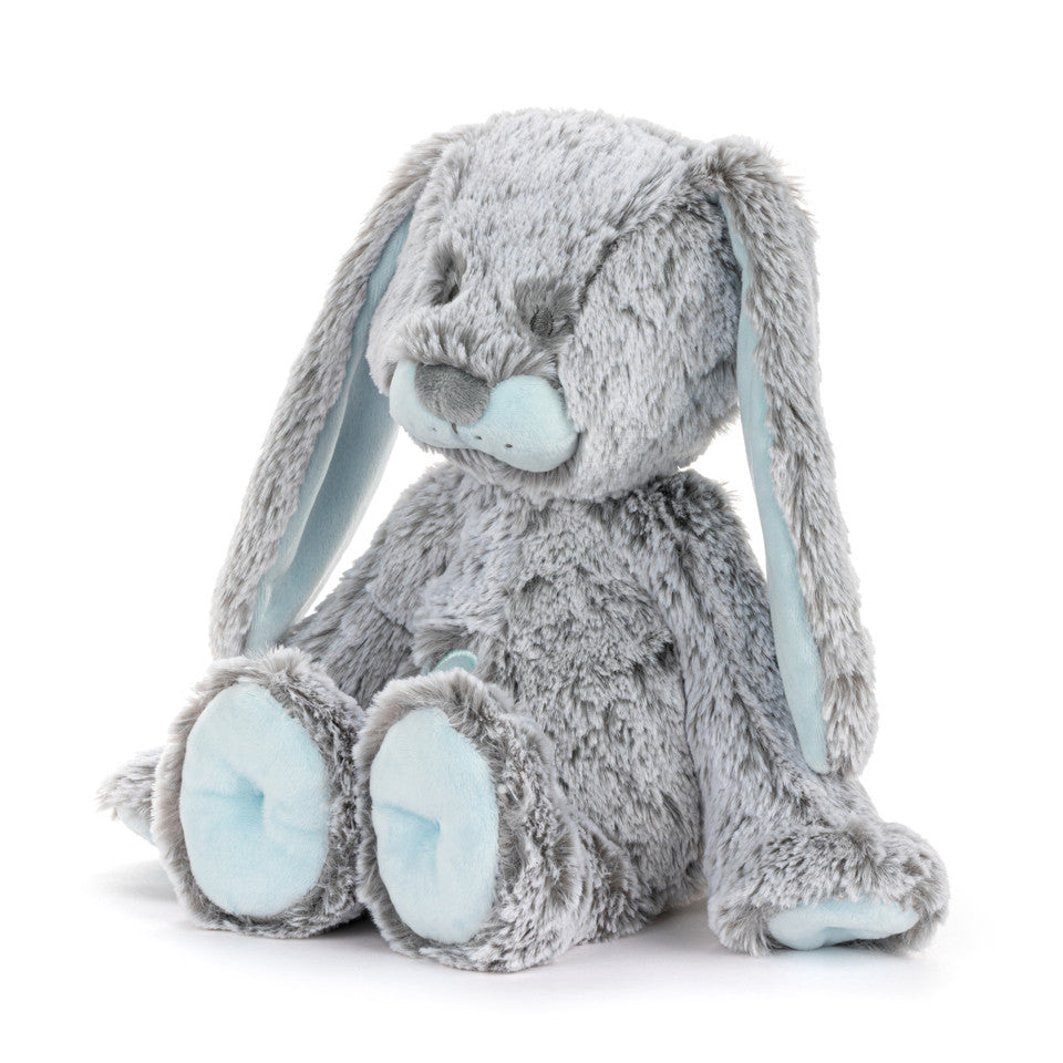 Demdaco Soft and Adorable Blue Baby Bunny Plush Toy