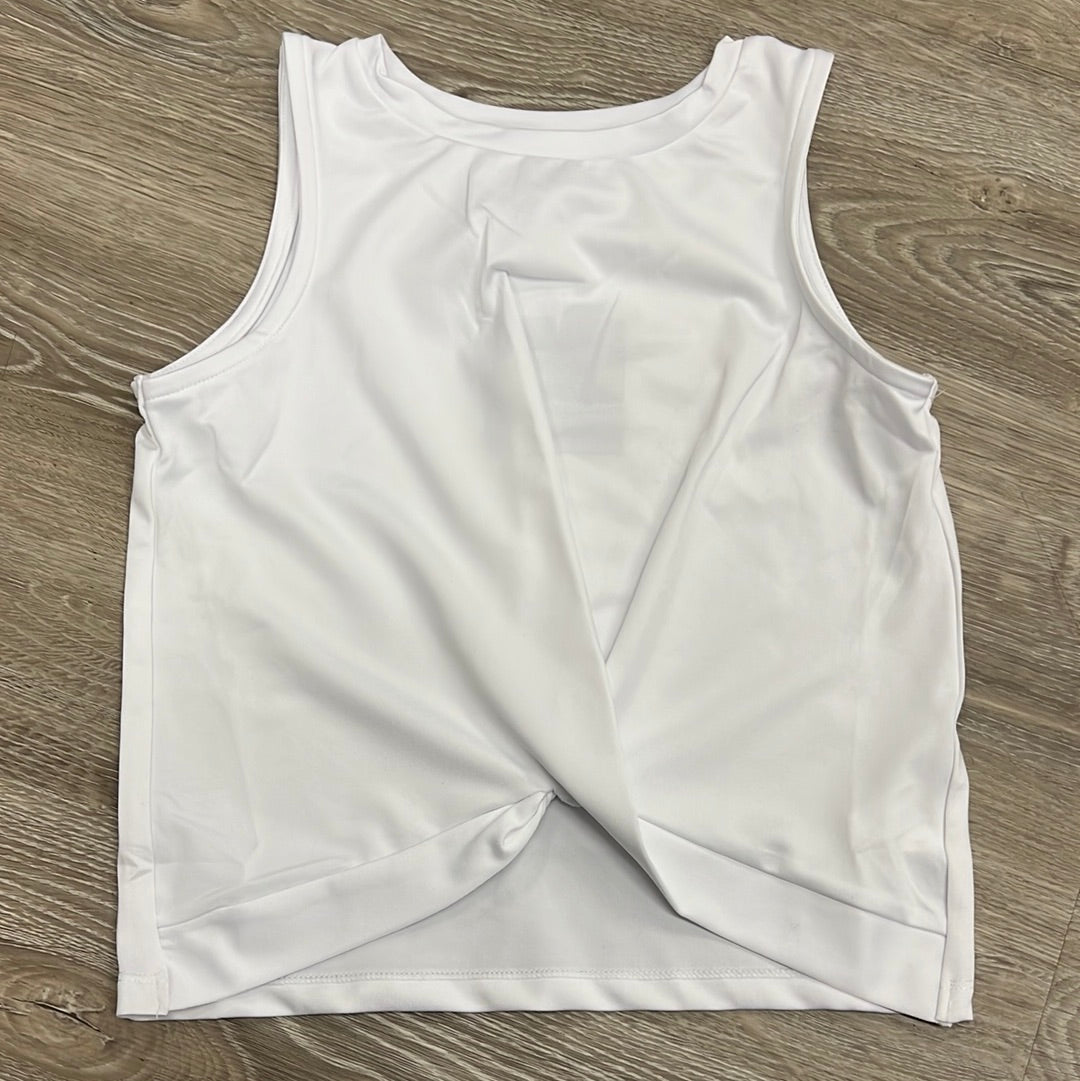 Hot Sale! Honesty Brand White Knotted Tank Top for Casual Wear