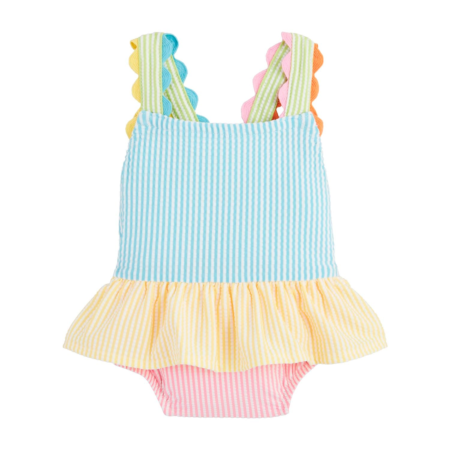 Hot Deal! Mud Pie Seersucker Swimsuit with Rick-Rac Trim