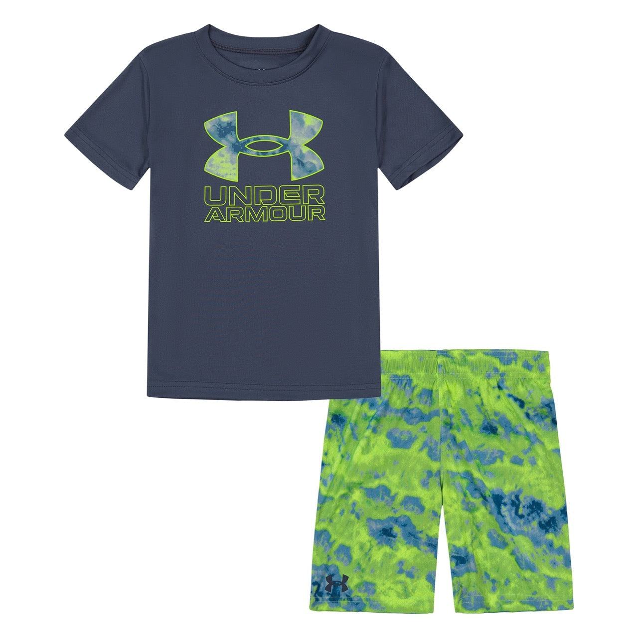 Under Armour Downpour Gray Big Logo UA Ridge Dye Set for Boys
