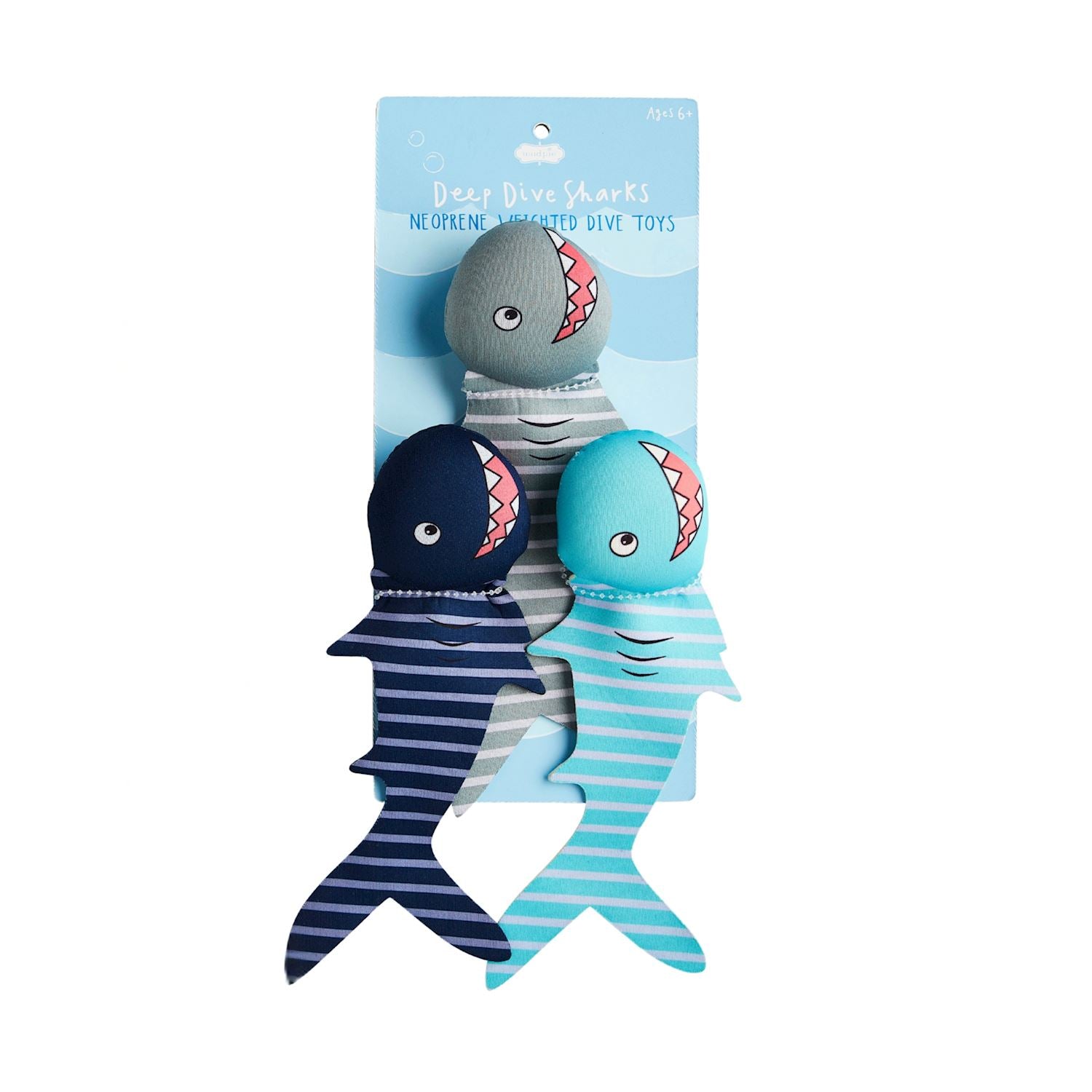 Mud Pie Weighted Neoprene Shark Dive Toy Set