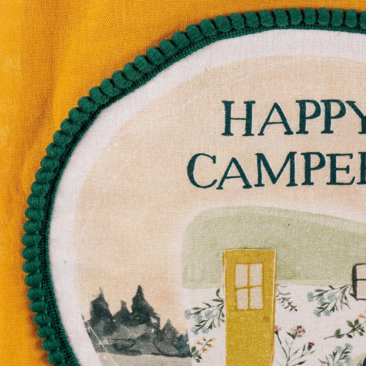 Primitives By Kathy - Super Deal! Yellow Cotton Happy Campers Live Here Kitchen Towel