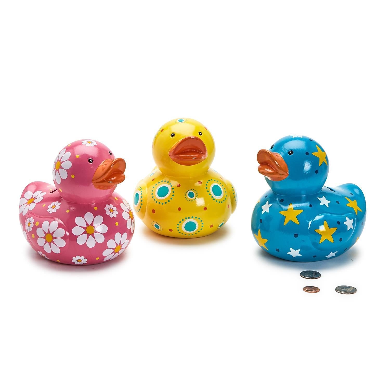 Adorable Ceramic Duckie Money Bank with Assorted Colors for Kids