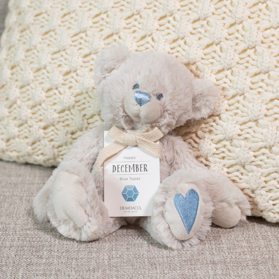 Demdaco December Birthstone Plush Bear for Newborn Celebration