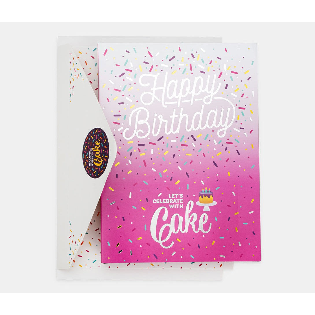 Hot Deal! Pink InstaCake Double Chocolate Birthday Cake Card