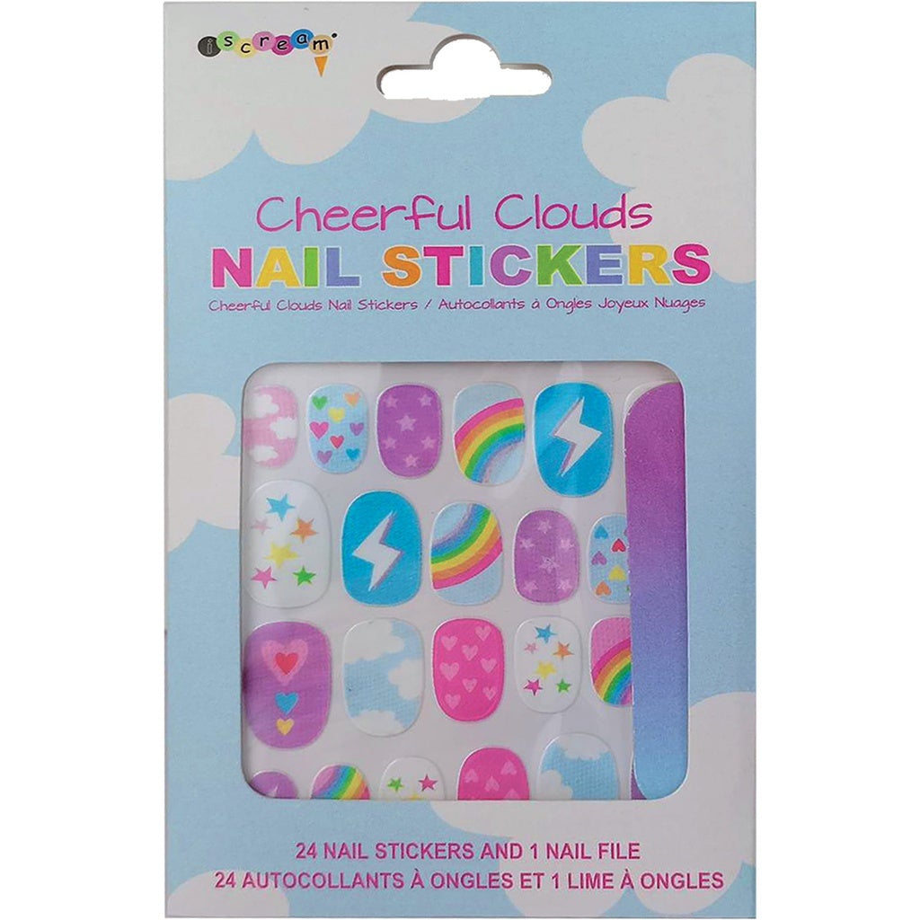 Hot Deal! Iscream Nail Stickers with Cheerful Clouds Design