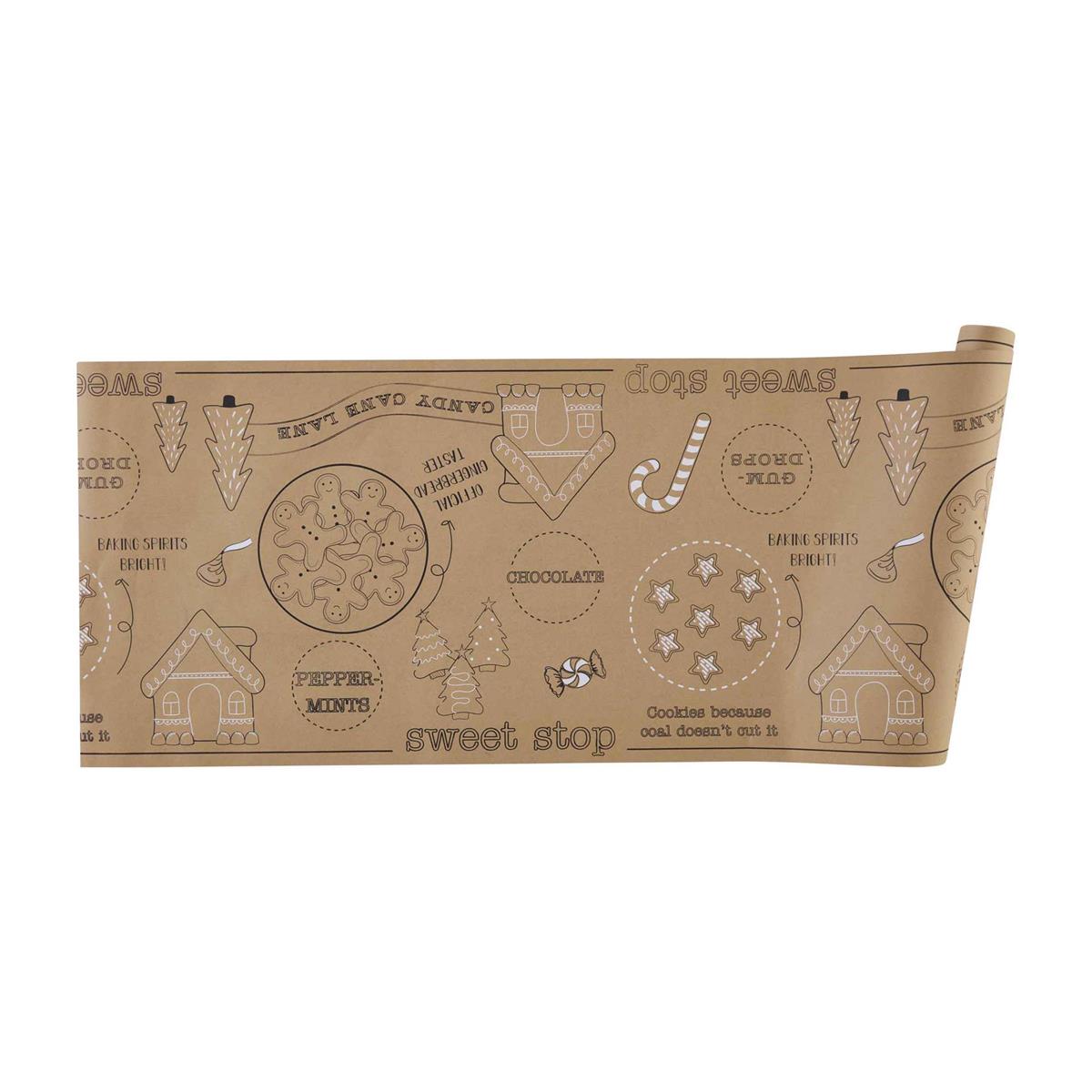 Mud Pie Holiday Sweets Disposable Kraft Table Runner