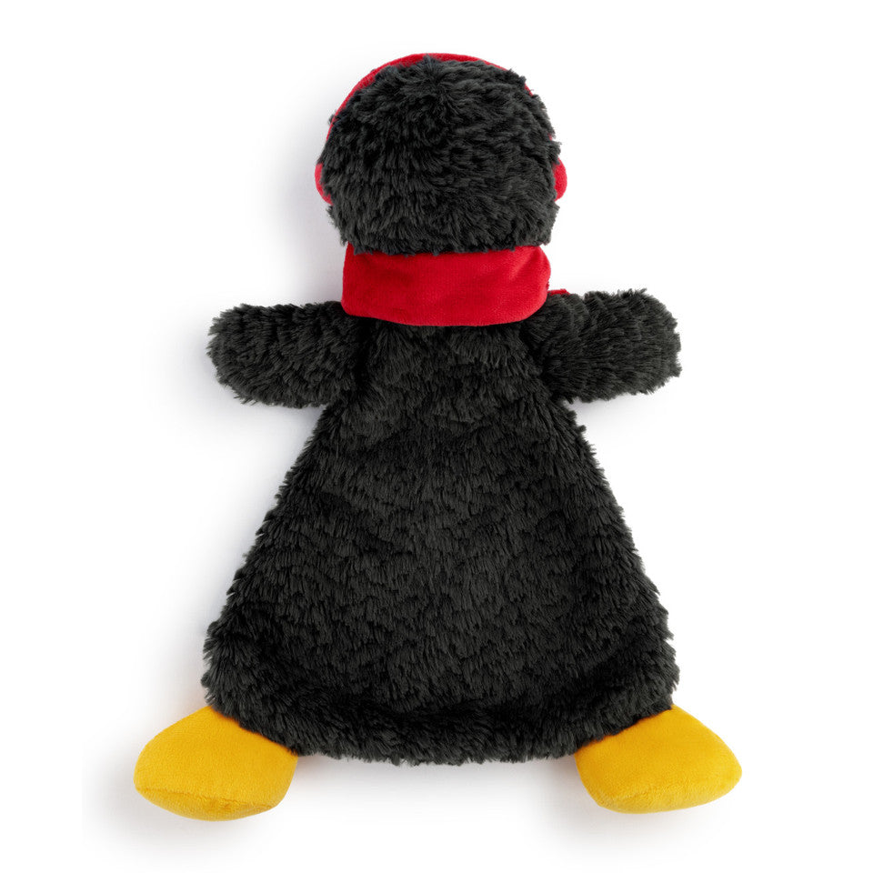 Demdaco Super-Soft Black Plush Santa's Nice List Penguin Cozie for Baby