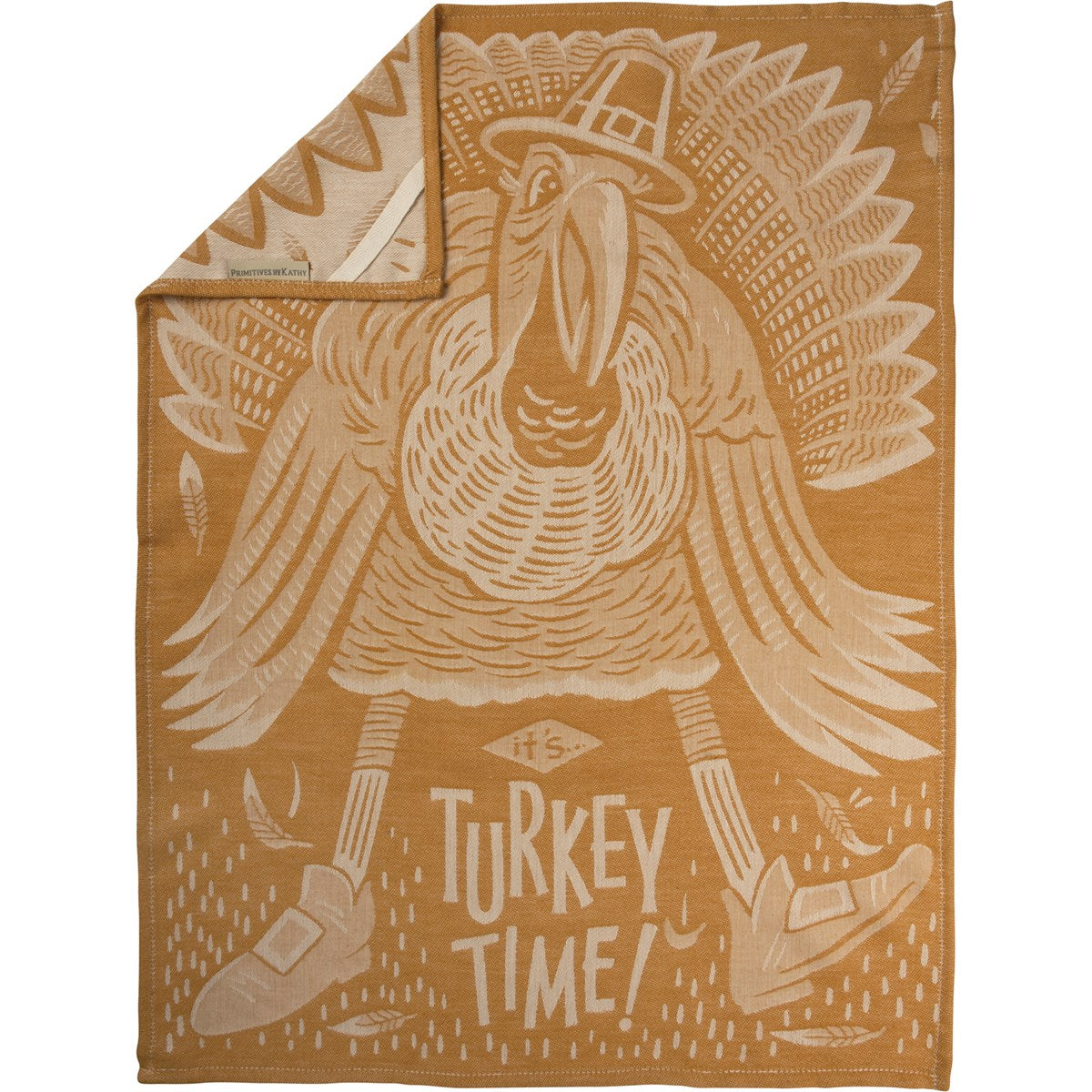 Hot Deal! Primitives By Kathy Jacquard Woven Cotton Kitchen Towel for Turkey Time
