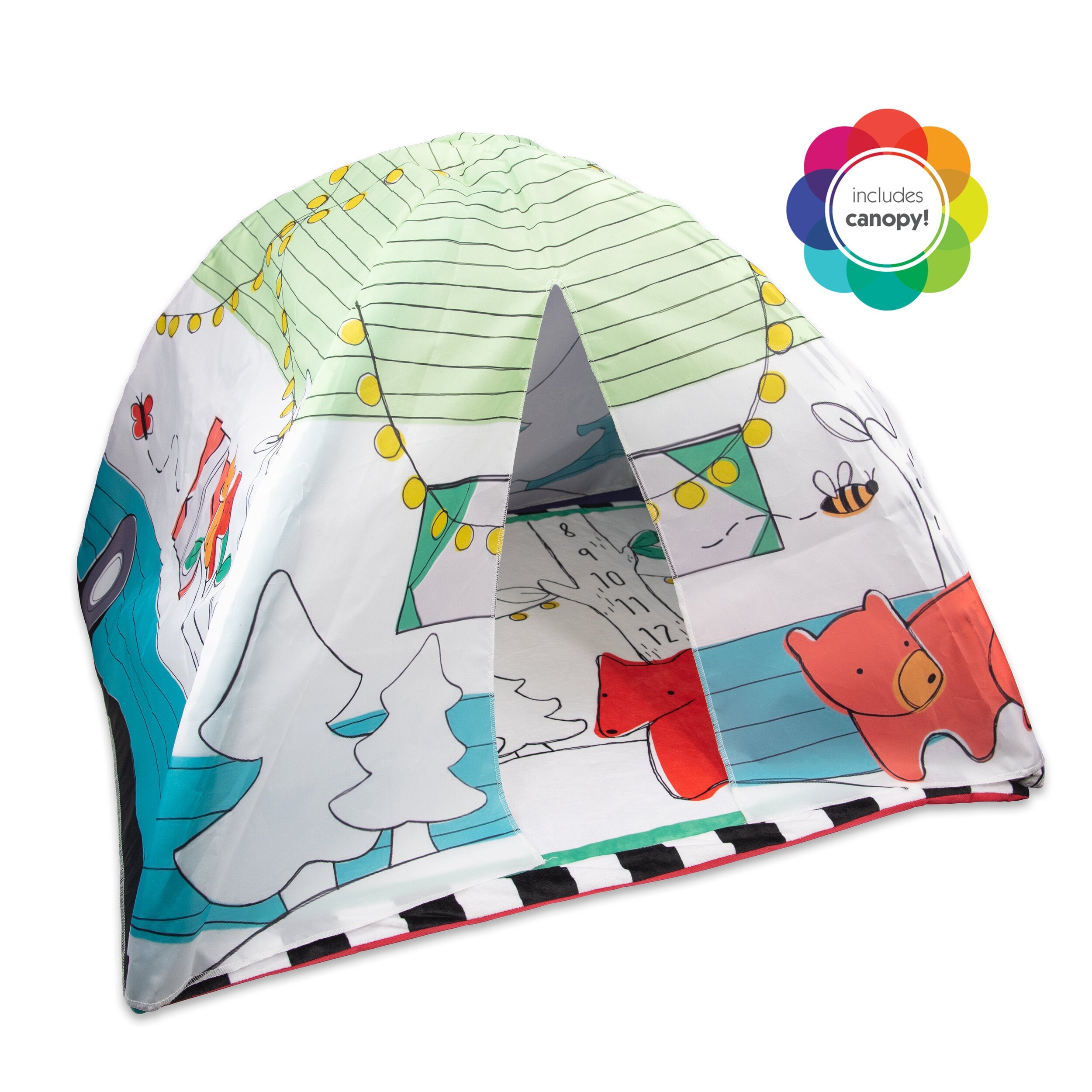 Adorable Sassy Baby's Camping-Themed Play Gym for 0+ Months