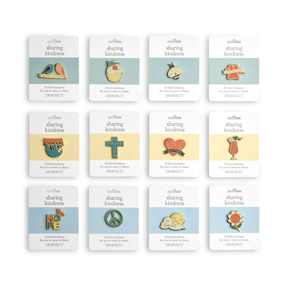 Demdaco Enamel Pins for Sharing Kindness on Special Occasions