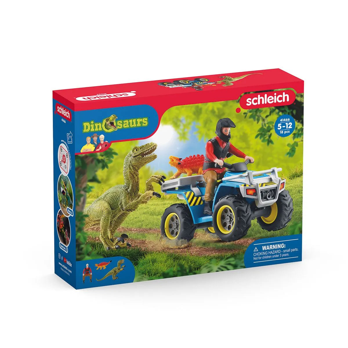 Schleich Dinosaur Play Set: Quad Breakout from Velociraptor