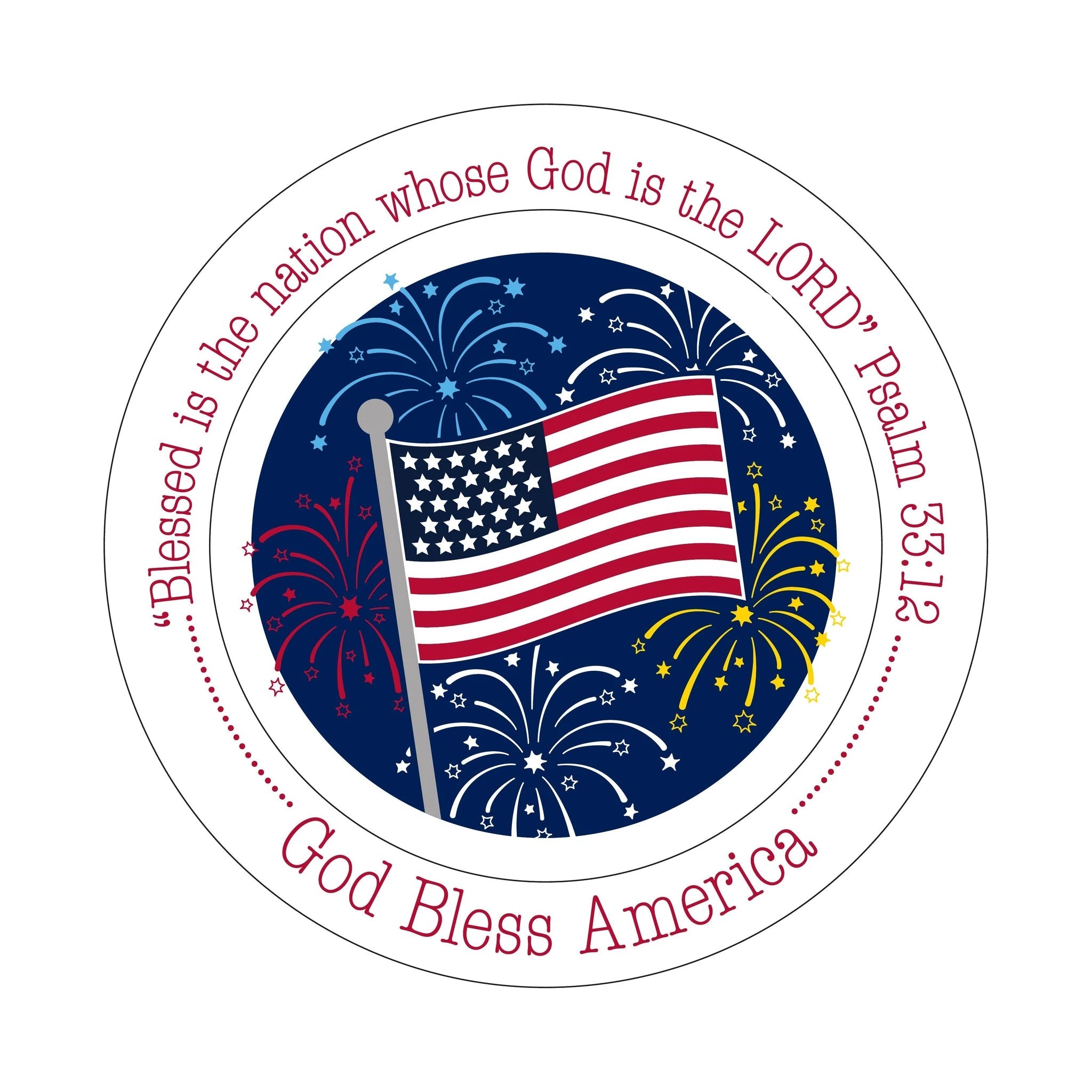 Adorable Fruit-Full Kids 'God Bless America' Bowl - Ideal for Patriotic Celebrations