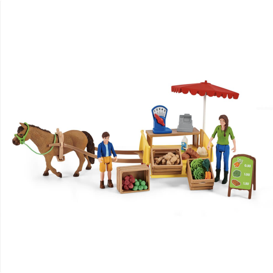 Schleich Farm World Sunny Day Portable Farm Stand for Kids' Play