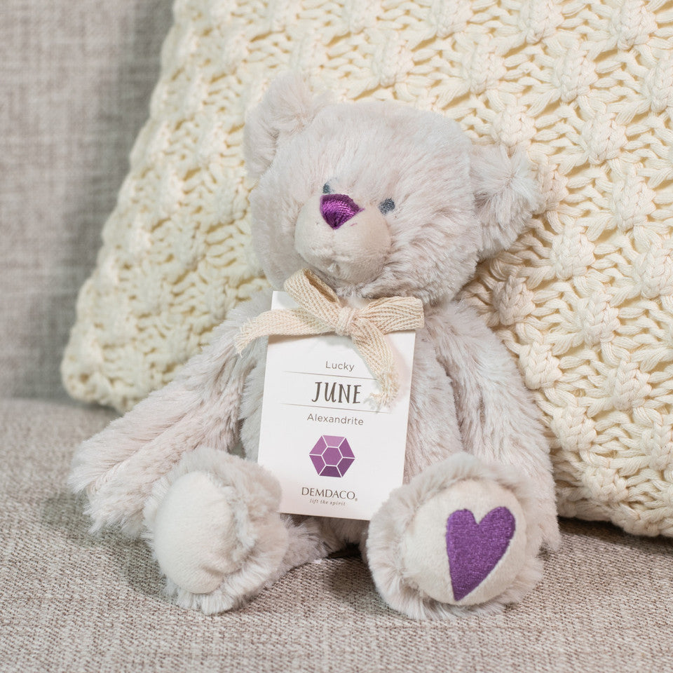 Demdaco June Birthstone Cuddly Plush Bear for New Babies