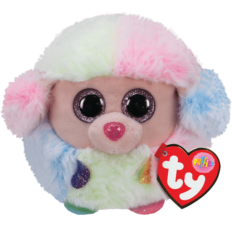 Ty Puffies Rainbow Pastel 4-Inch Poodle - A Colorful Collection Piece