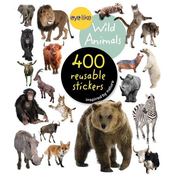 Hot Sale! EyeLike Wild Animal Sticker Paperback Book for Kids