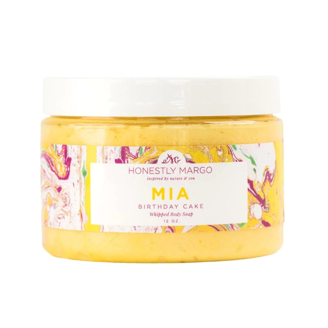 Honestly Margo's Birthday Cake Mia Whipped Soap - Ultra Moisturizing!