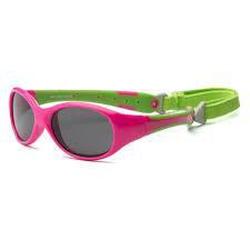 Flexible Fit Removable Band Real Shades with PC Smoke Lens in Cherry Pink/Lime Double Injection