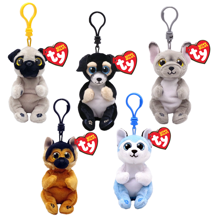 Ty Beanie Bellies Clip - Adorable Ace German Shepherd Collectible