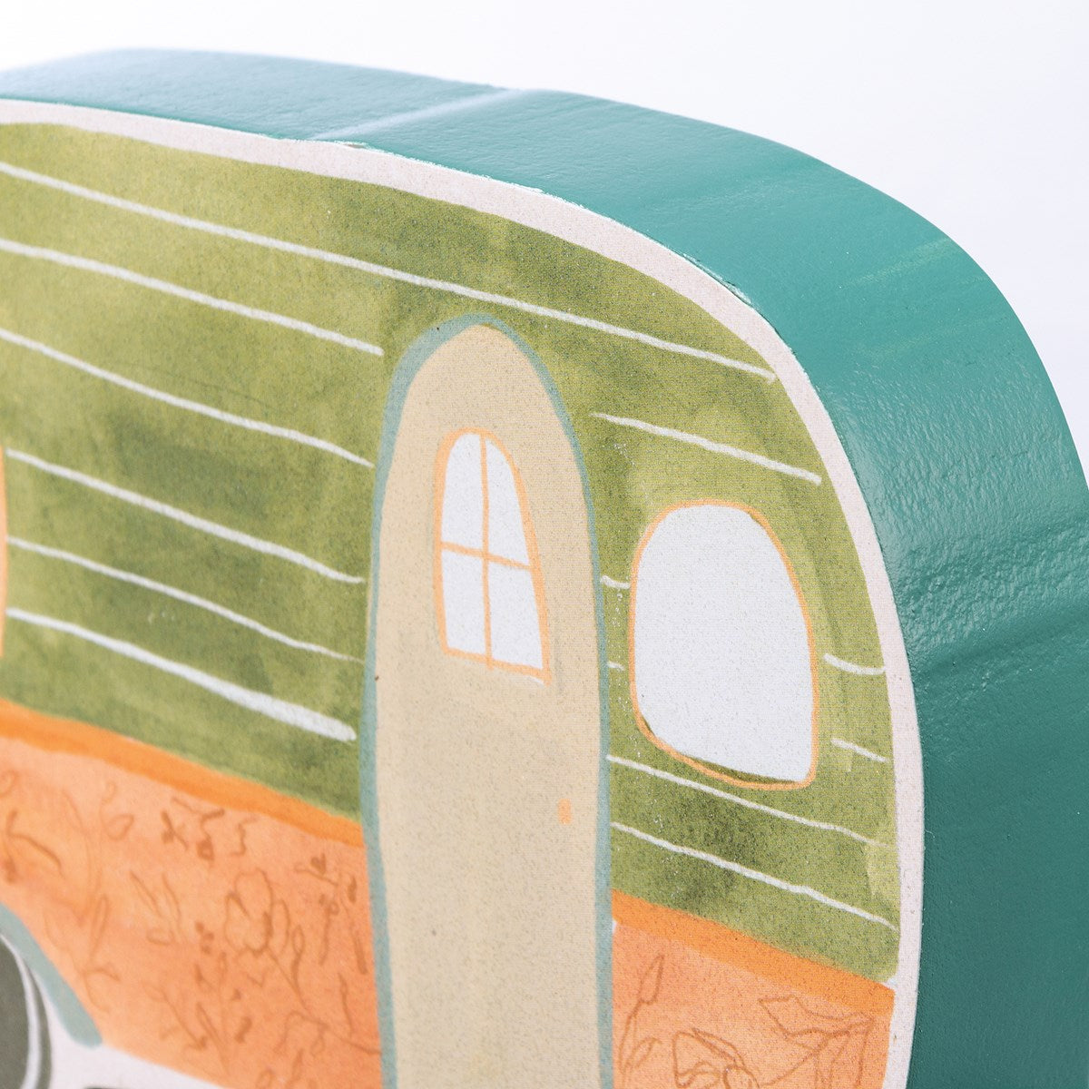 Kathy's Primitives Chunky RV Shaped Wooden Sitters - Campers Set