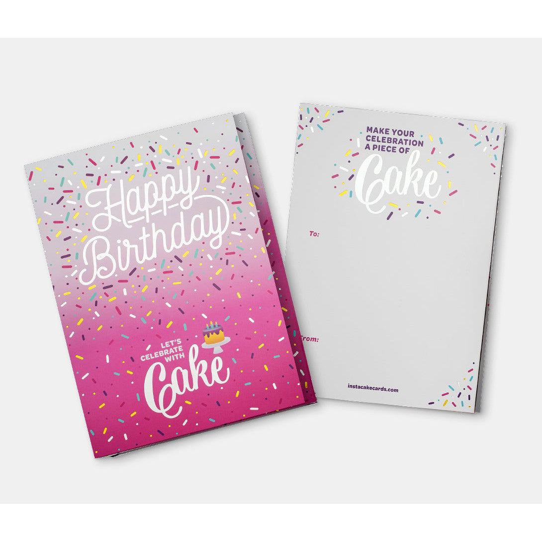 Hot Deal! Pink InstaCake Double Chocolate Birthday Cake Card