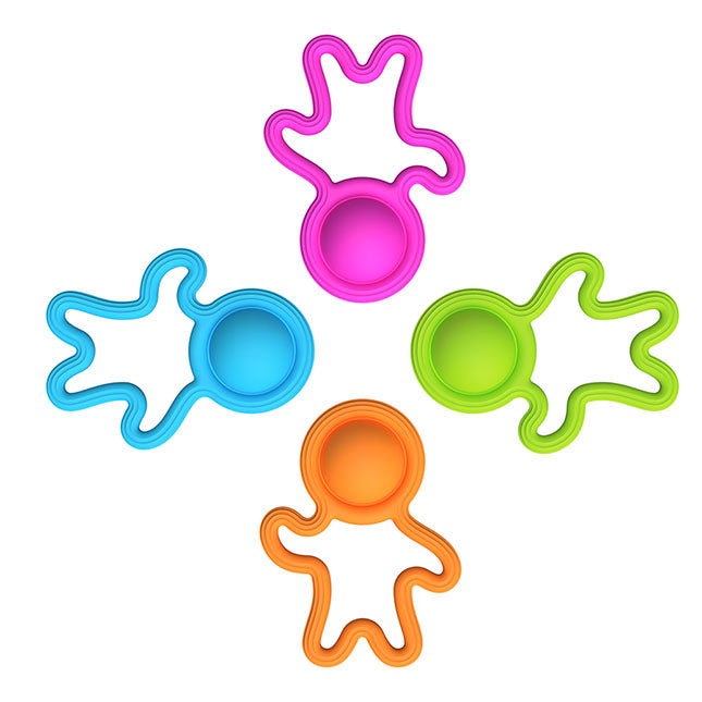 Fat Brain Lil Dimpl - Soft Silicone Baby Teether, A Perfect Playmate