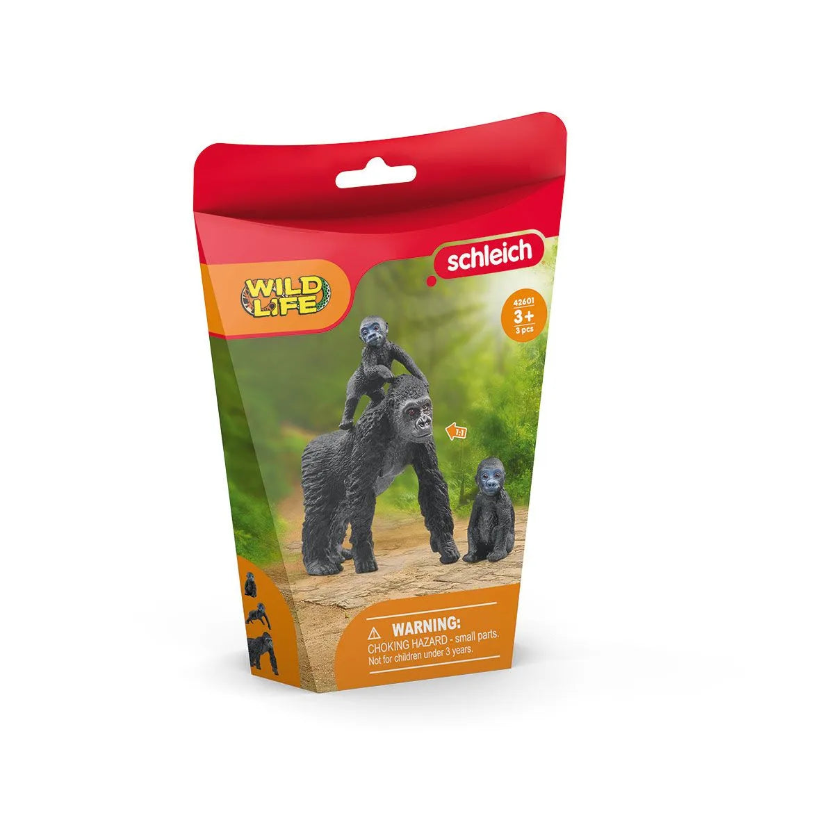 Schleich Realistic Wild Gorilla Family Figurine Set