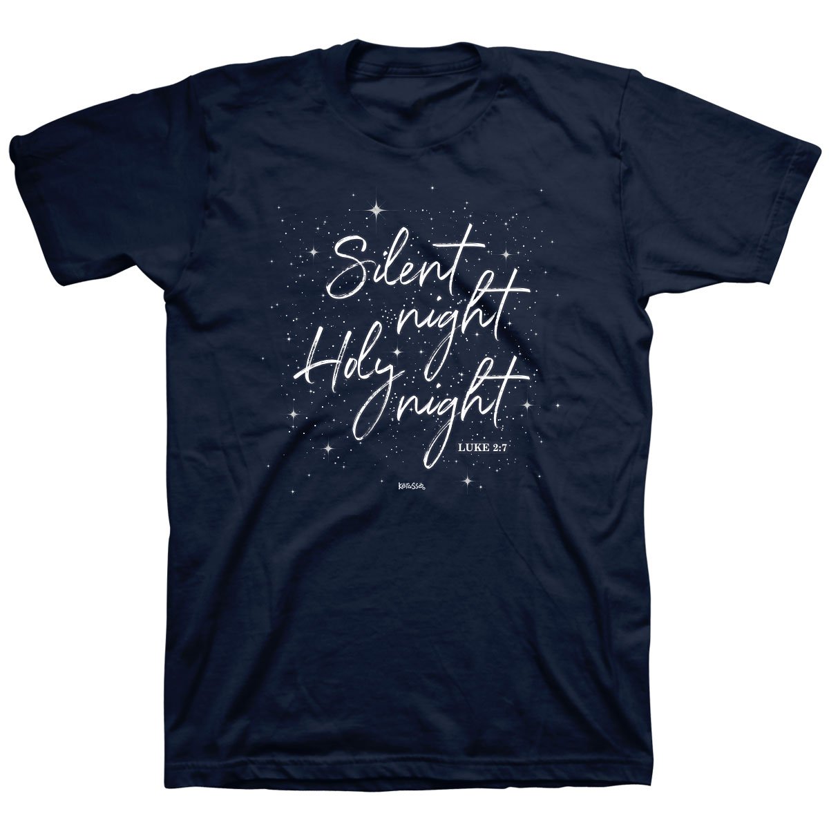 Hot Sale! Kerusso Navy Christian Christmas Silent Night Adult T - Shirt