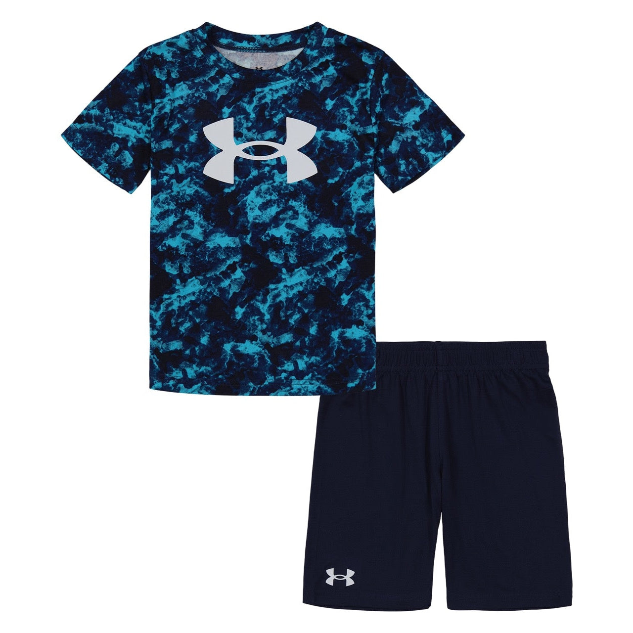 Under Armour Boy's Blue Surf Seafoam Camo Set - Great Deal