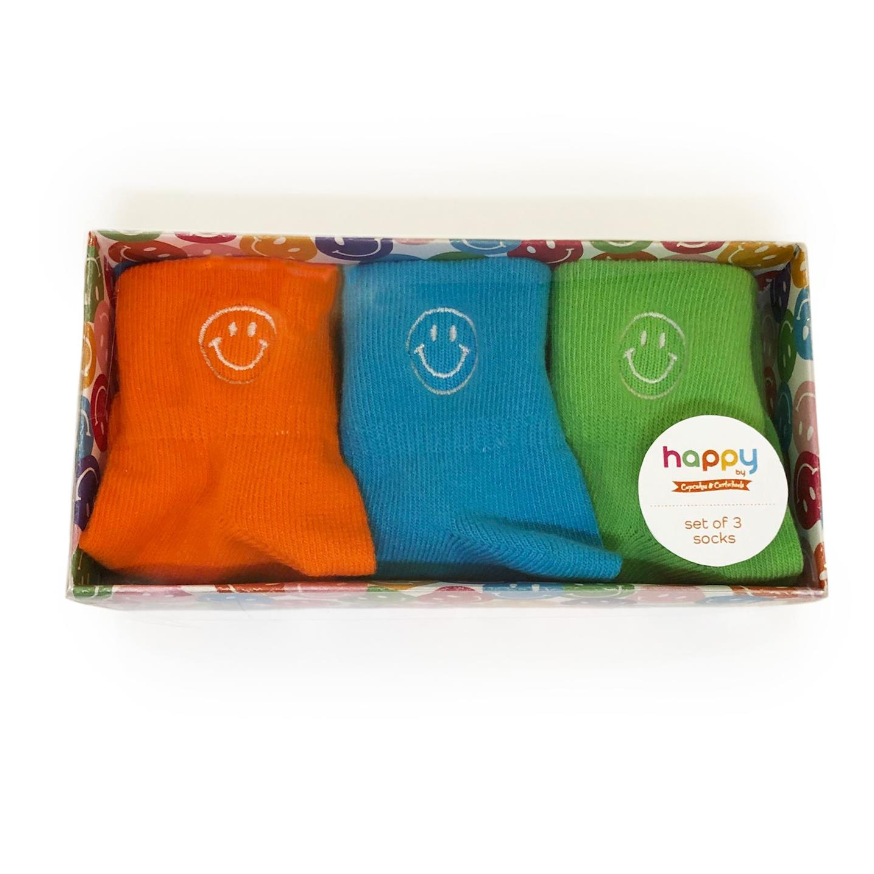 Happiest 3-Pack Baby Socks Set - Gift Box Included