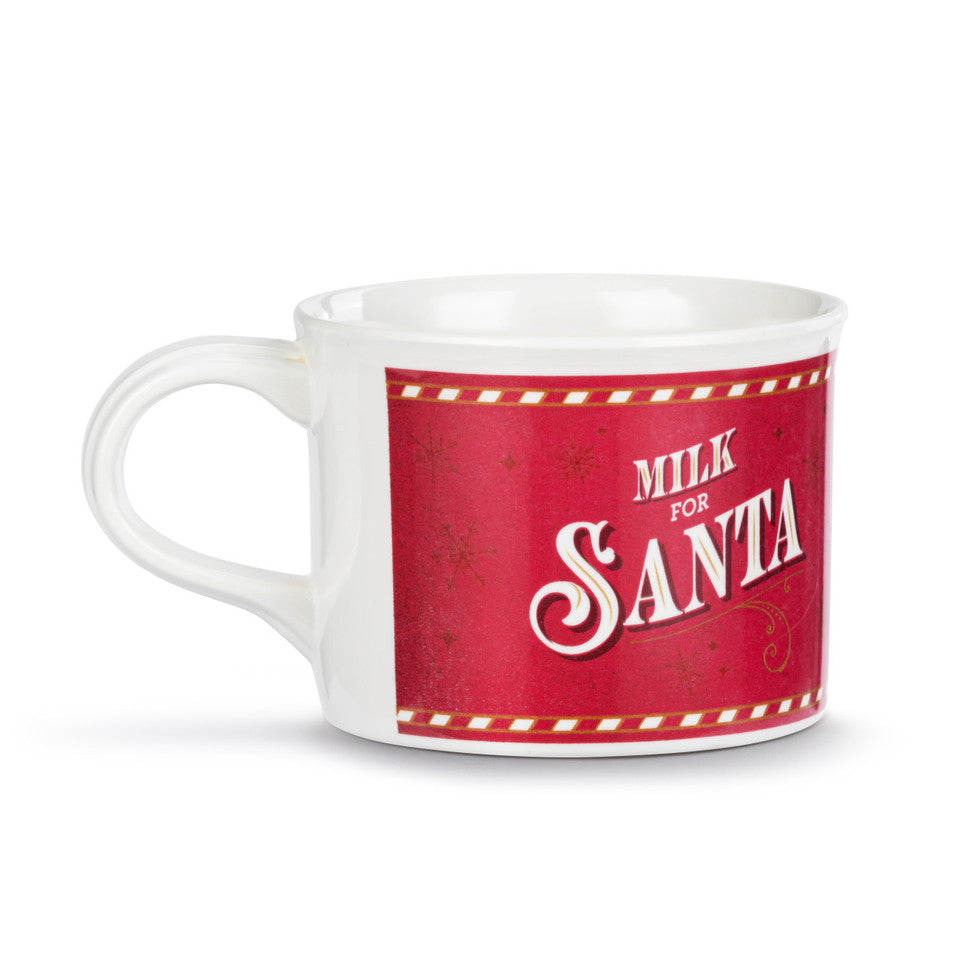Demdaco Red Christmas Milk & Cookies Set for Santa