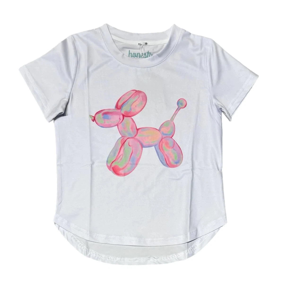 Hot Deal! Honesty Clothing White Dog Balloon Animal Tee