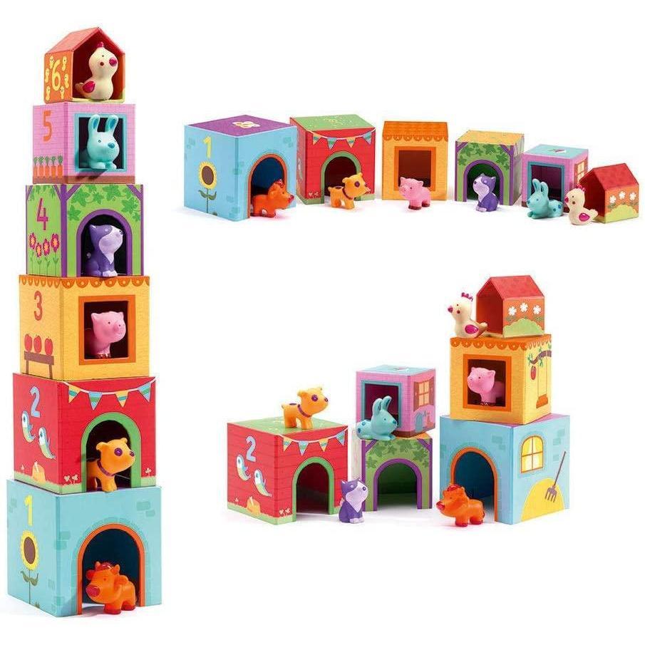 Hot! DJECO Topanifarm Stacking Cubes for Kids