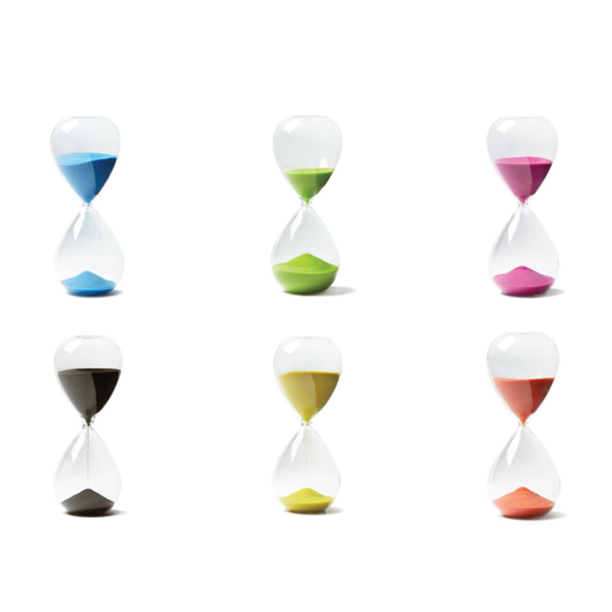 Two's Company Assorted Color Hourglass 30-Minute Timer in Gift Box