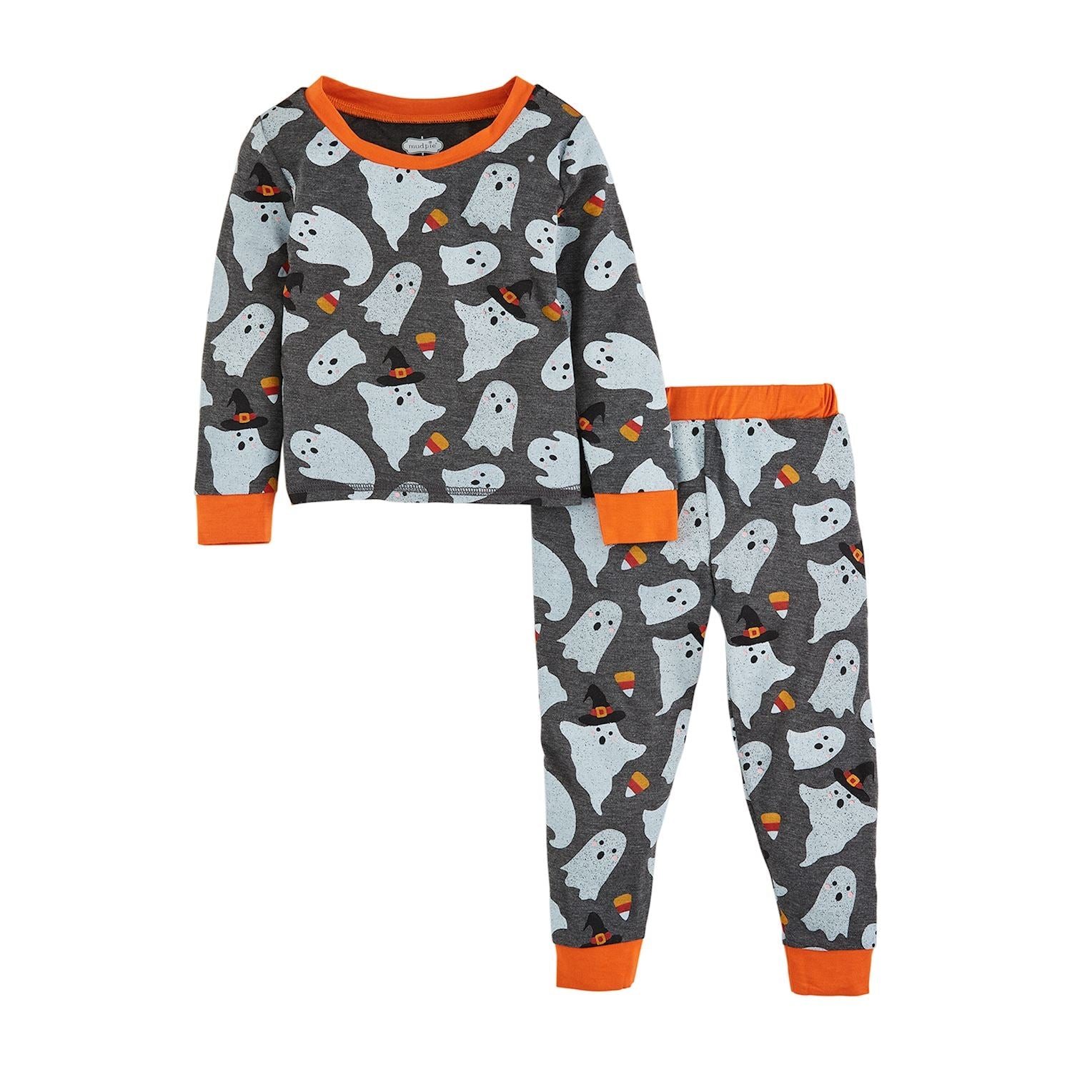 Mud Pie Toddler Glow-in-the-Dark Ghost Bamboo Pajama Set