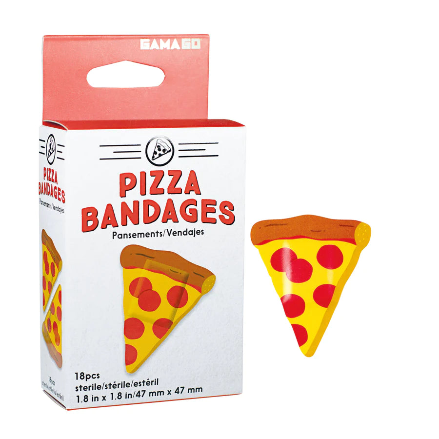 GAMAGO 18-Pack Pizza Adhesive Bandages - Ideal Gift!