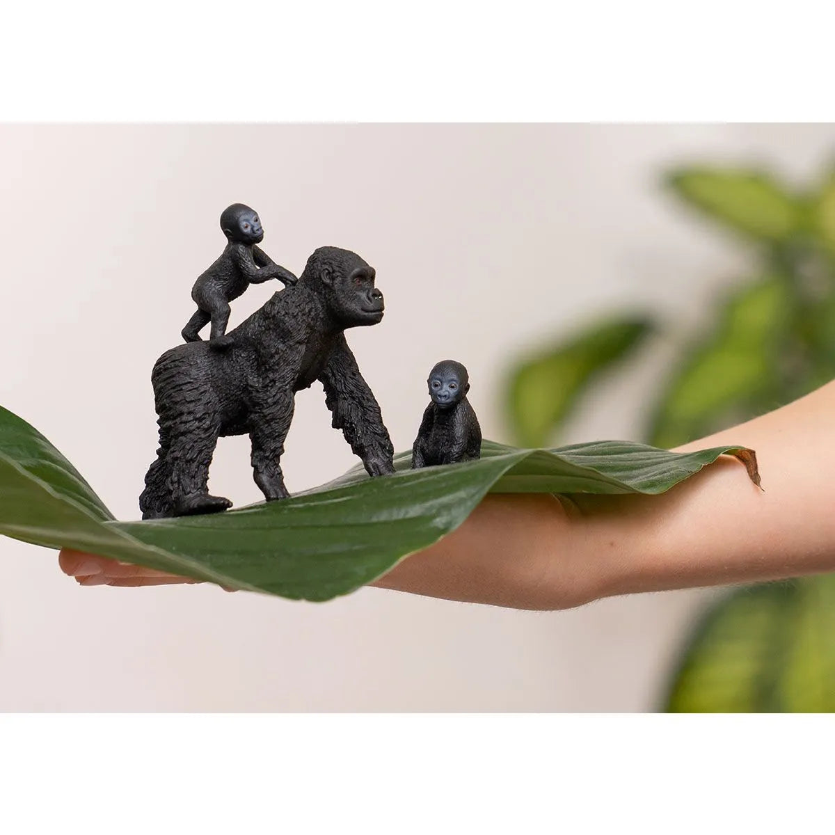 Schleich Realistic Wild Gorilla Family Figurine Set