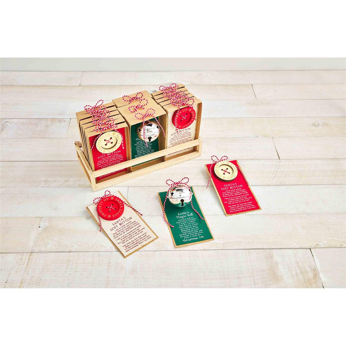 Hot! Mud Pie Santa Laser - Engraved Bell & Button Ornaments