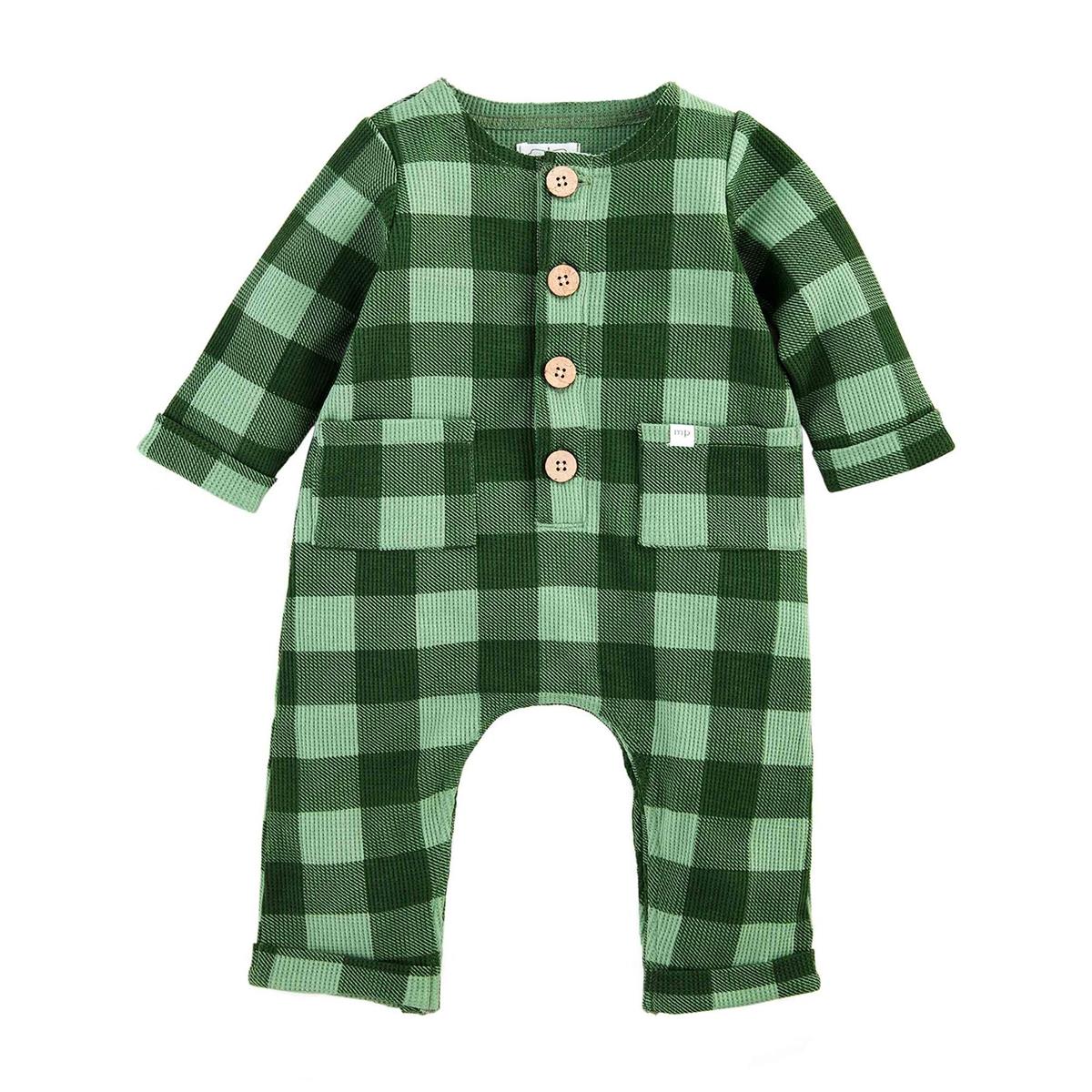Hot Sale! Mud Pie One-Piece in Green Check Pattern
