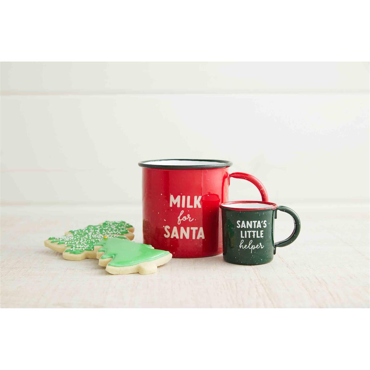 Hot Deal! Mud Pie Santa Enamel Mug Set