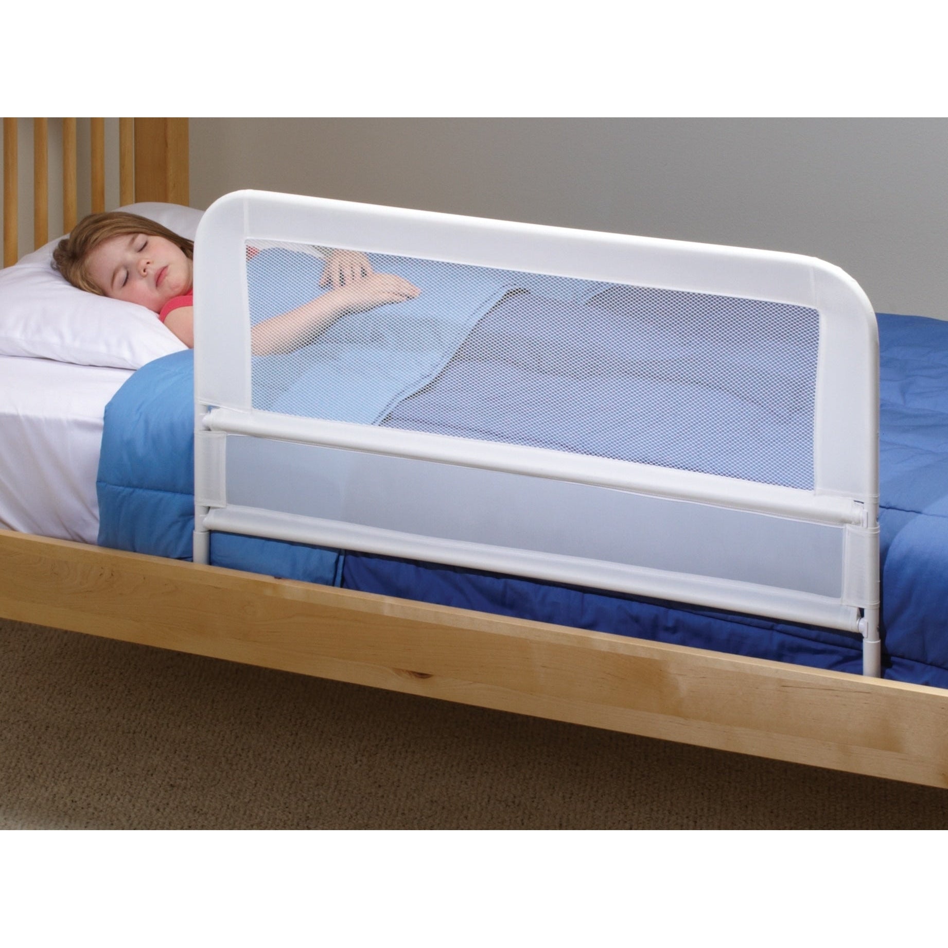 KidCo Telescopic White Mesh Bed Rail for Children - Safe Transition!