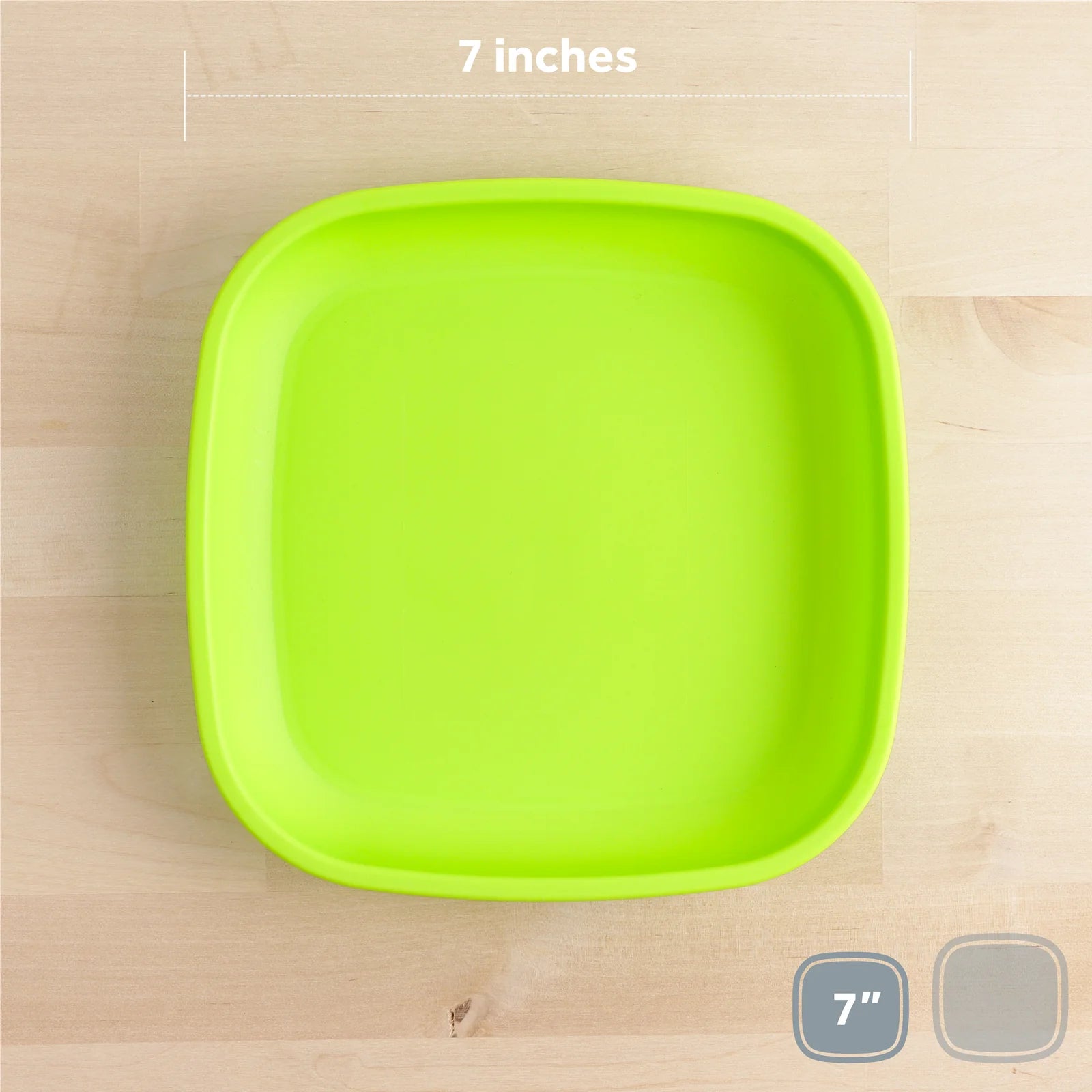 Re-Play 7-Inch Flat Plates: Ideal for Small Meals, Safe and Colorful
